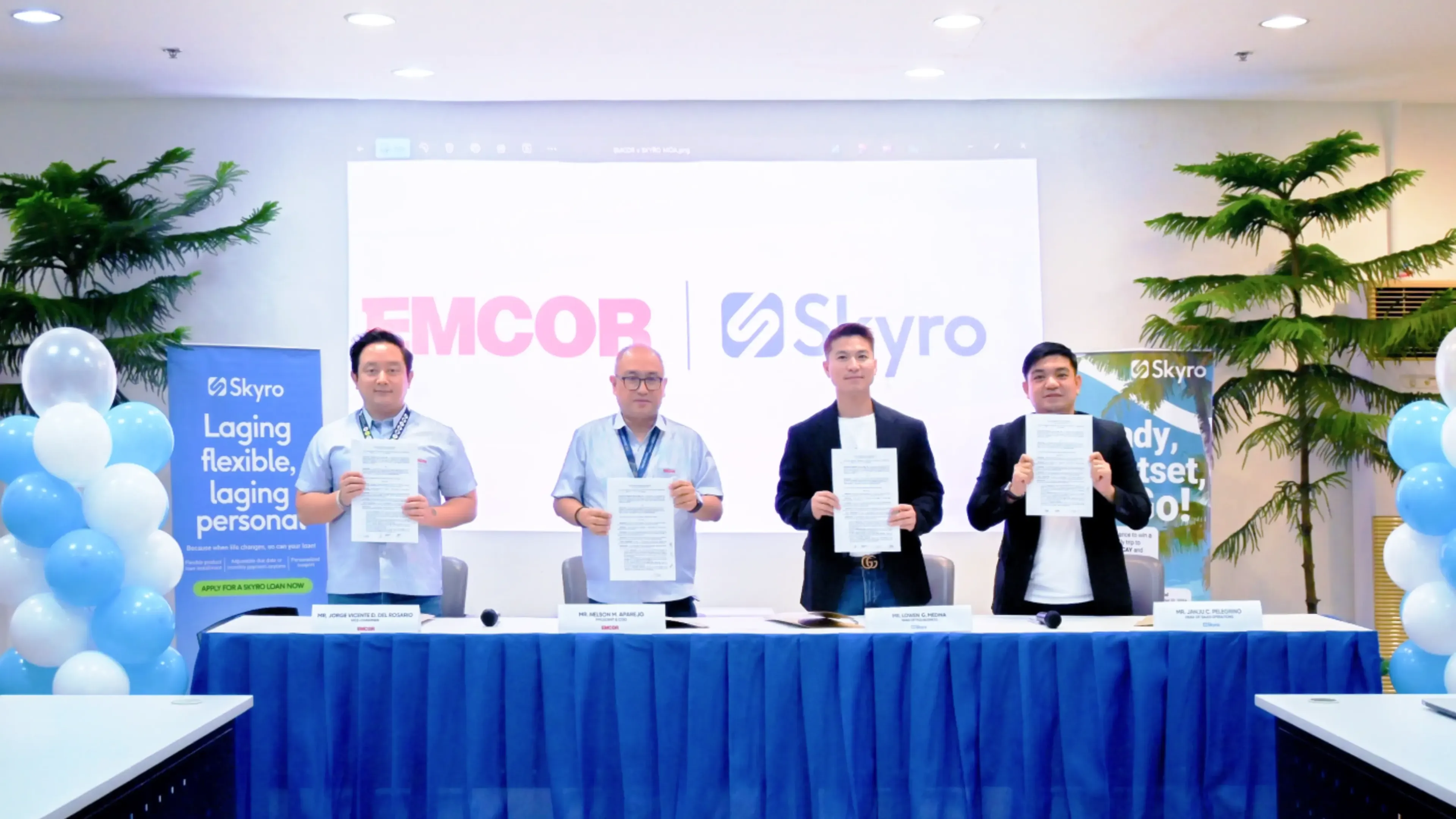 Skyro expands partnership with top Davao retailer EMCOR to offer online product loans