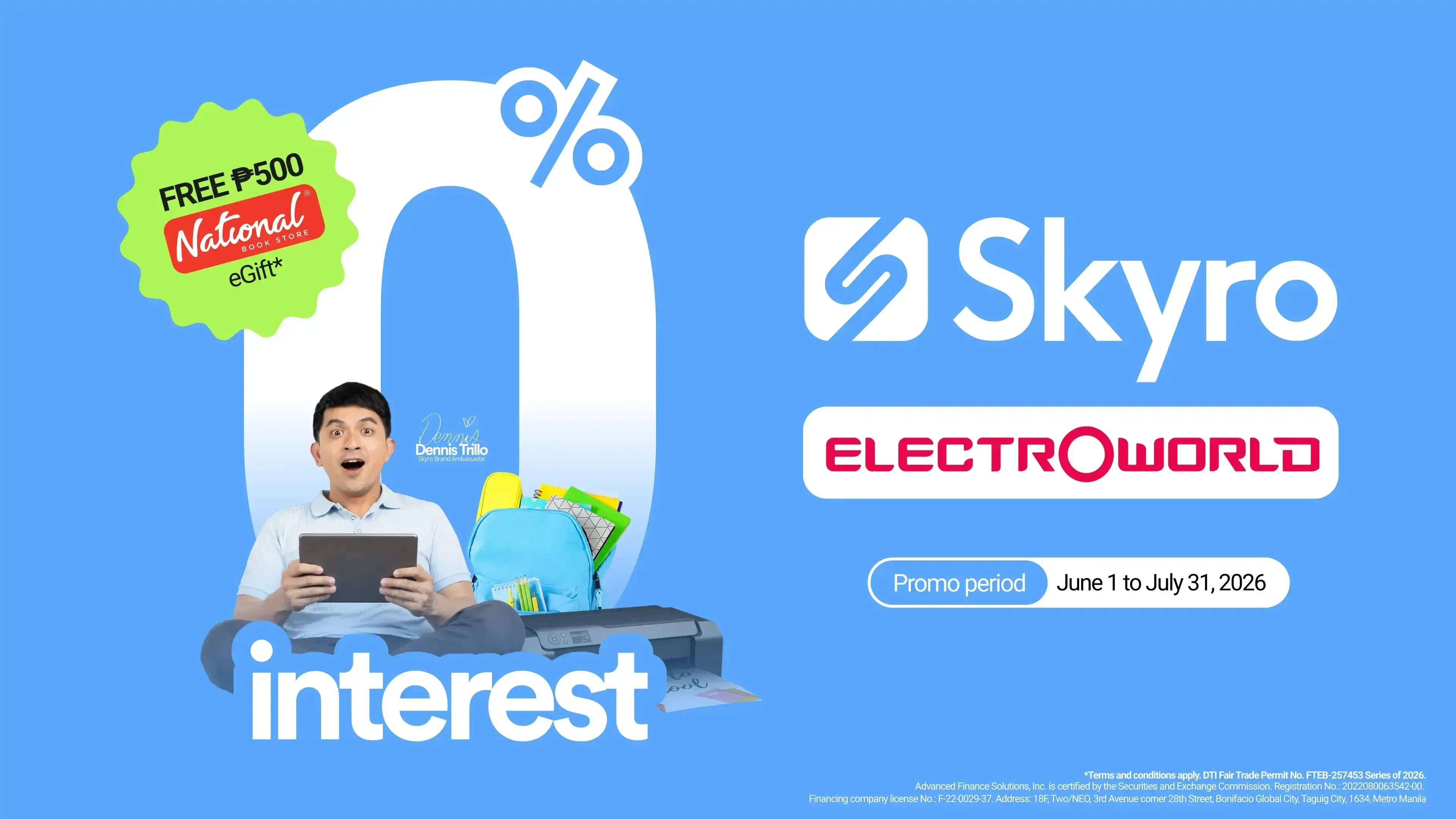Score a FREE eGift from Skyro when you bring home your school gadgets at Electroworld