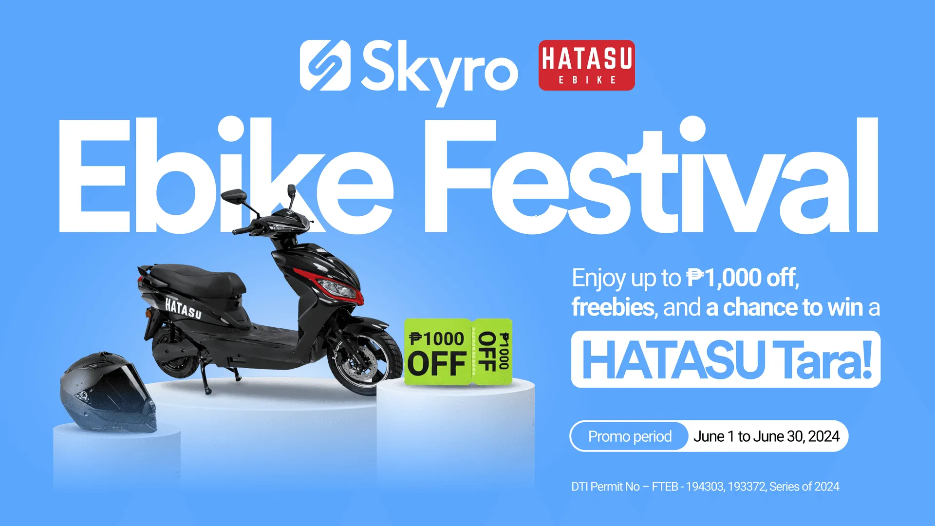 Skyro Ebike Festival: Get bigger savings with exclusive HATASU promos and raffle this June